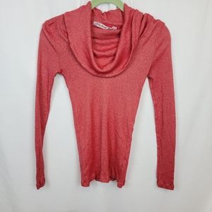 Michael stars shiny cowl neck long sleeve